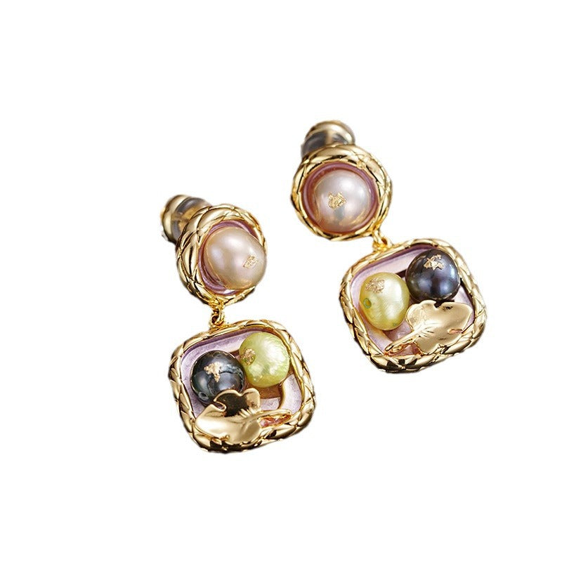 Wholesale Natural Freshwater Pearl Earrings  Long Tassel Earrings