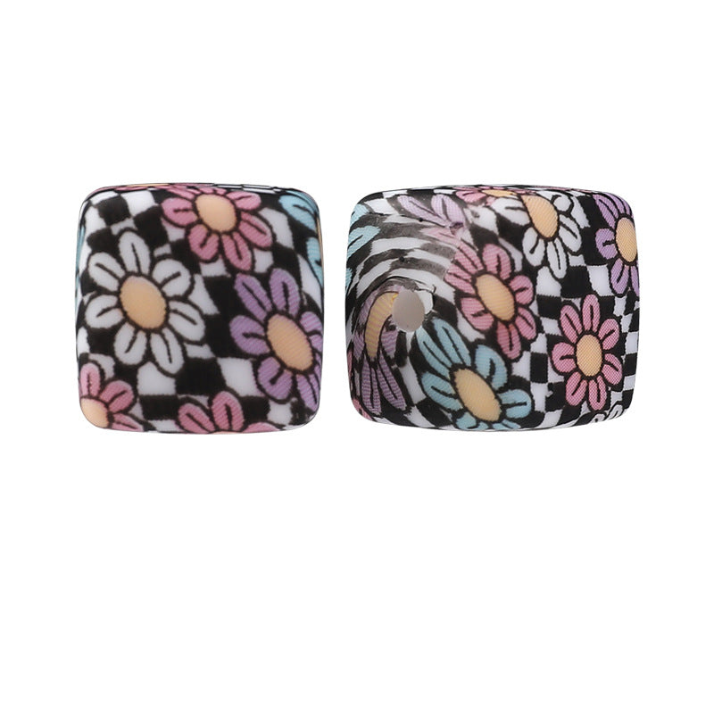 Wholesale Random 100pcs Cube Focal Beads DIY Bead Accessories