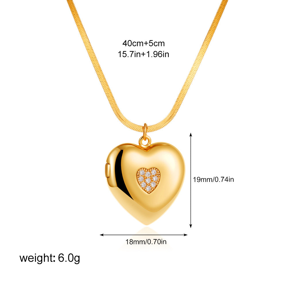 Wholesale  Stainless Steel 18K Gold Photo Necklace