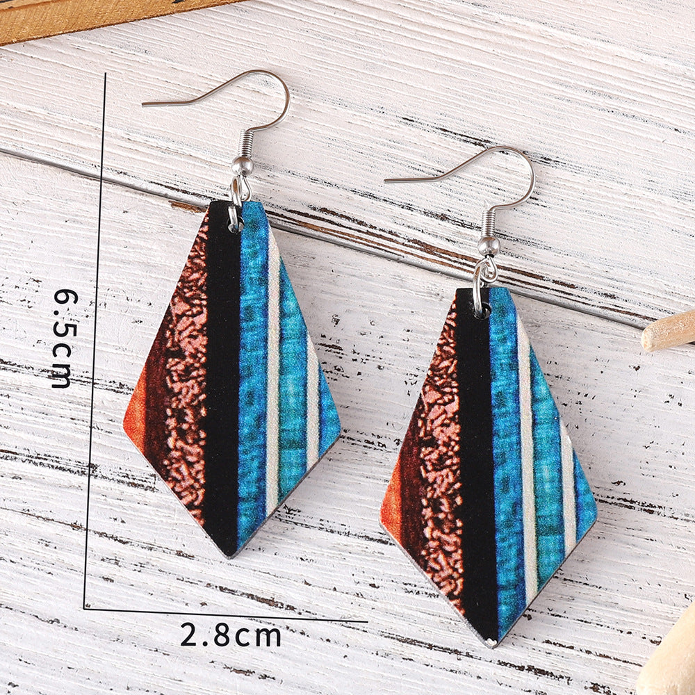Wholesale Western style Bohemian Wood Earrings