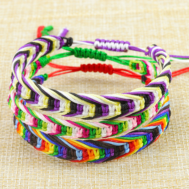 Wholesale Bohemian Style Colorful Woven Bracelets