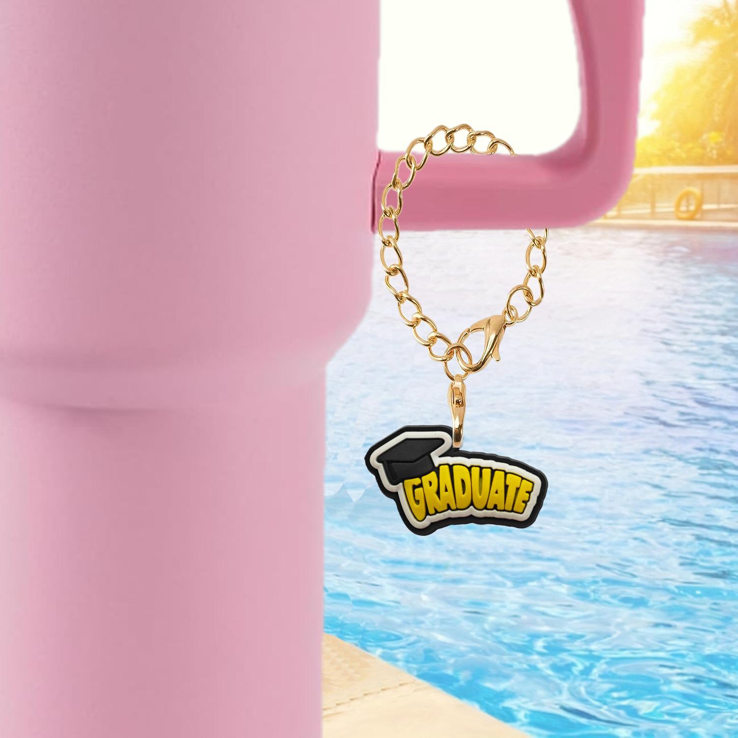Wholesale Graduation Season Soft Rubber Hanging Chain Cup Accessories Chain ACC-CA-XieJi004