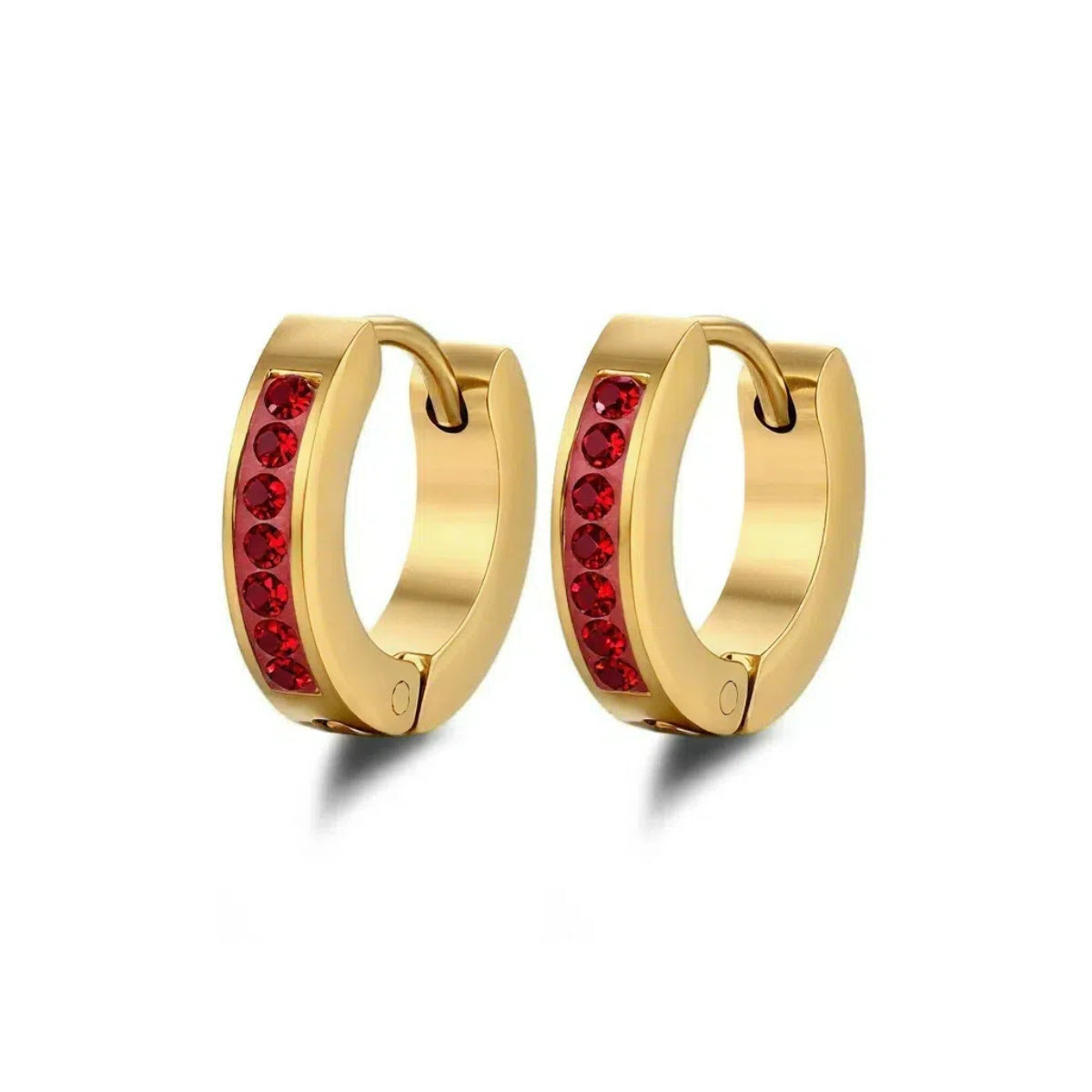 Wholesale 2PCS Titanium steel hoop earrings