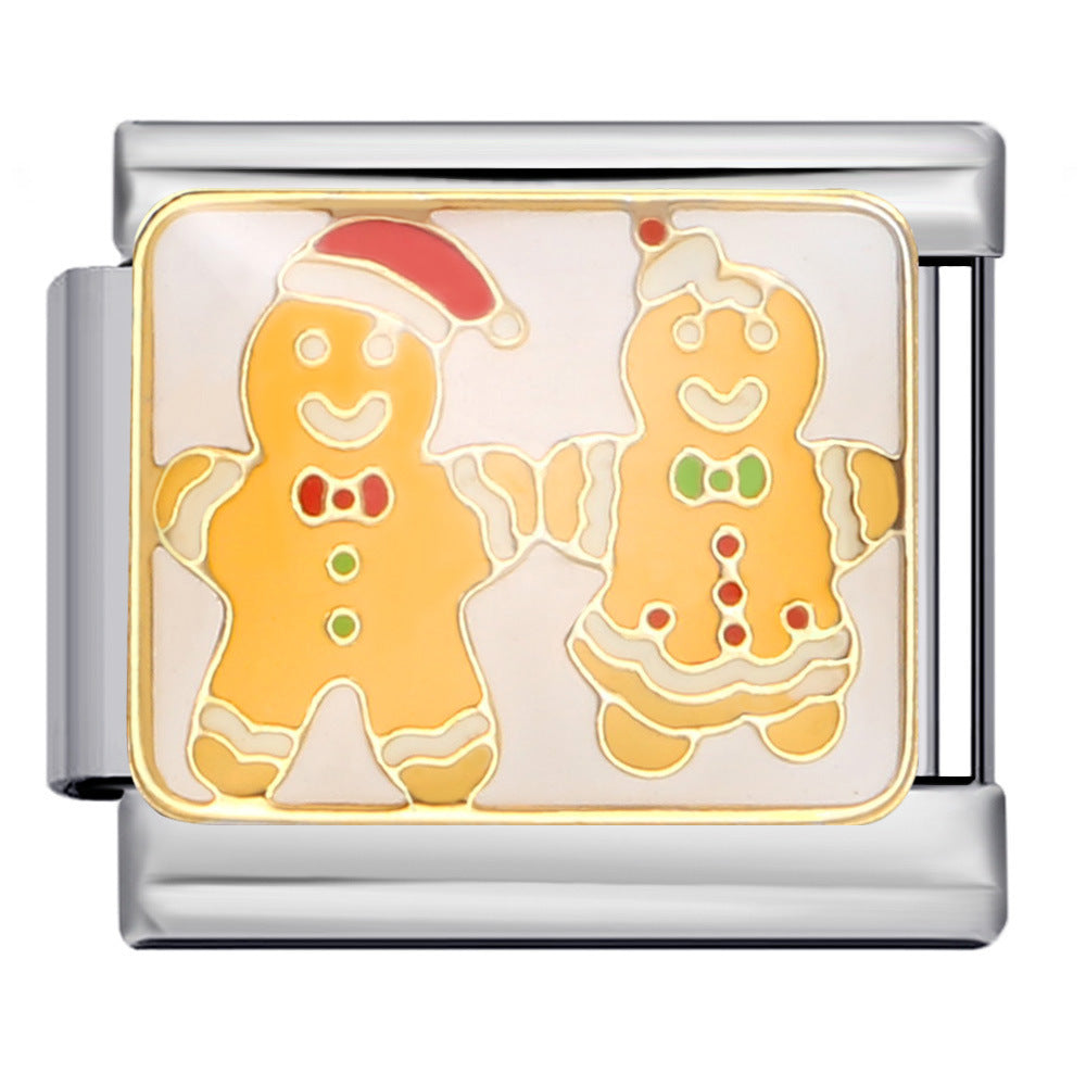 Wholesale  Italian Charm Bracelet 9mm DIY Christmas Series Creative Stainless Steel Composable Bracelet