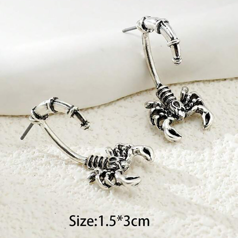 Wholesale  retro punk scorpion earrings