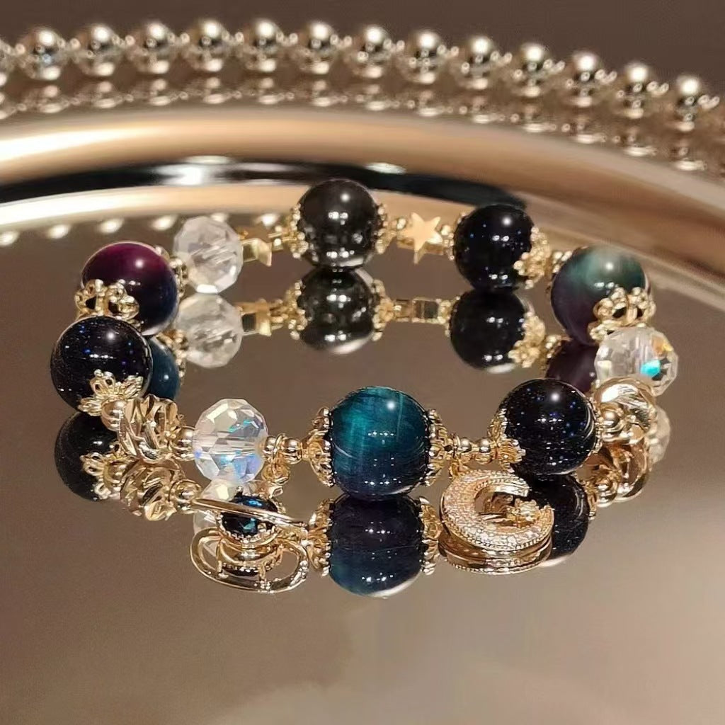 Wholesale Whale Fall Starry Sky Natural Stone Crystal Bracelet ACC-BT-Zhuox002