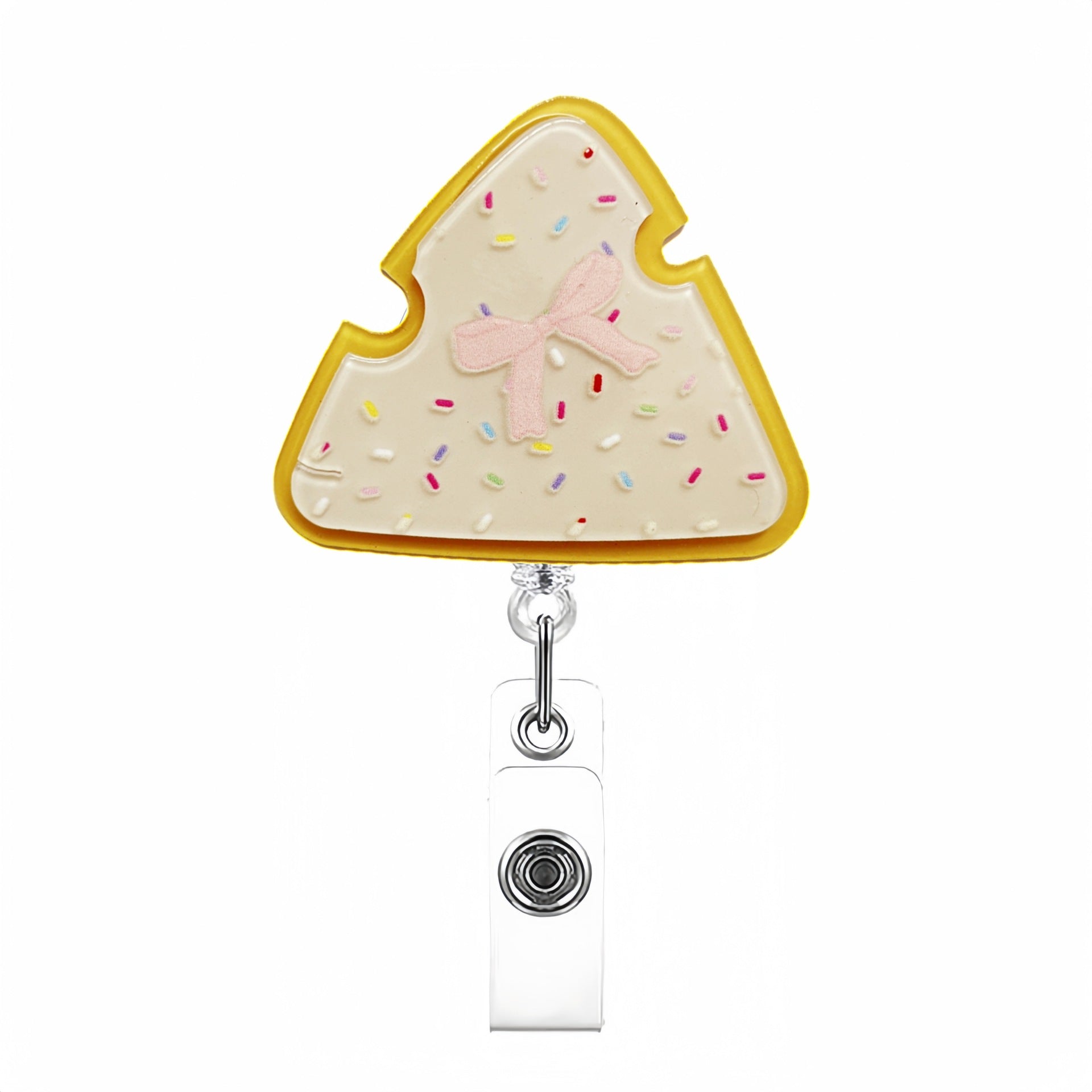 Wholesale Cute Cartoon Acrylic Retractable Clip Badge Keychain