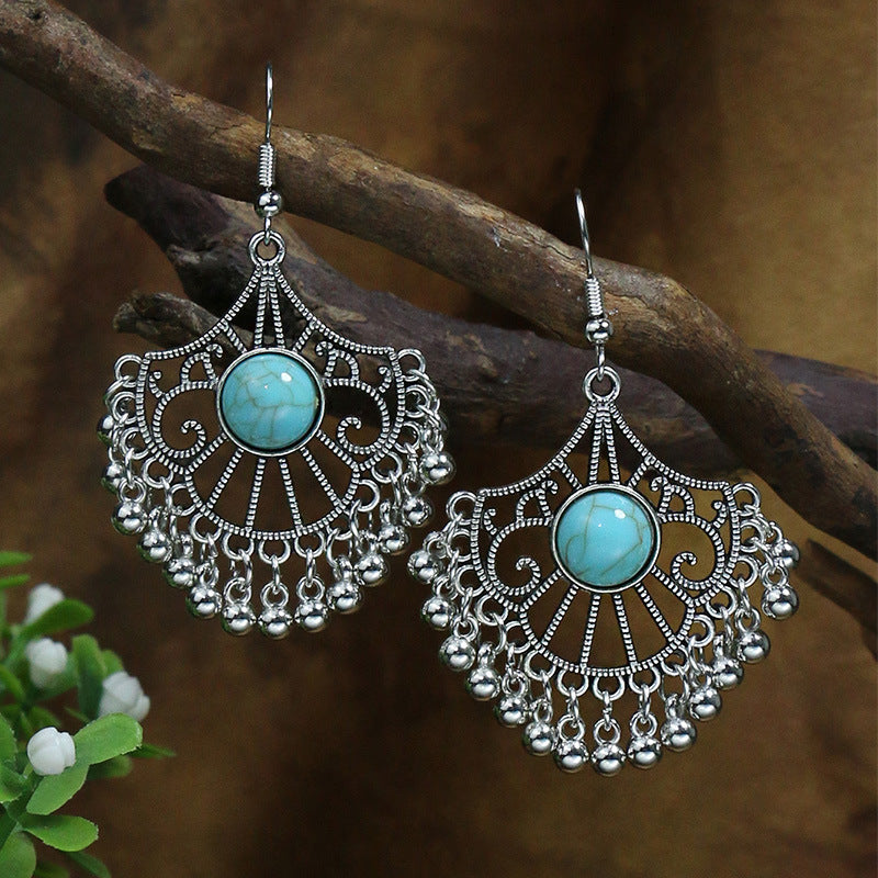 Wholesale Jewelry Bohemian Turquoise Alloy Earrings