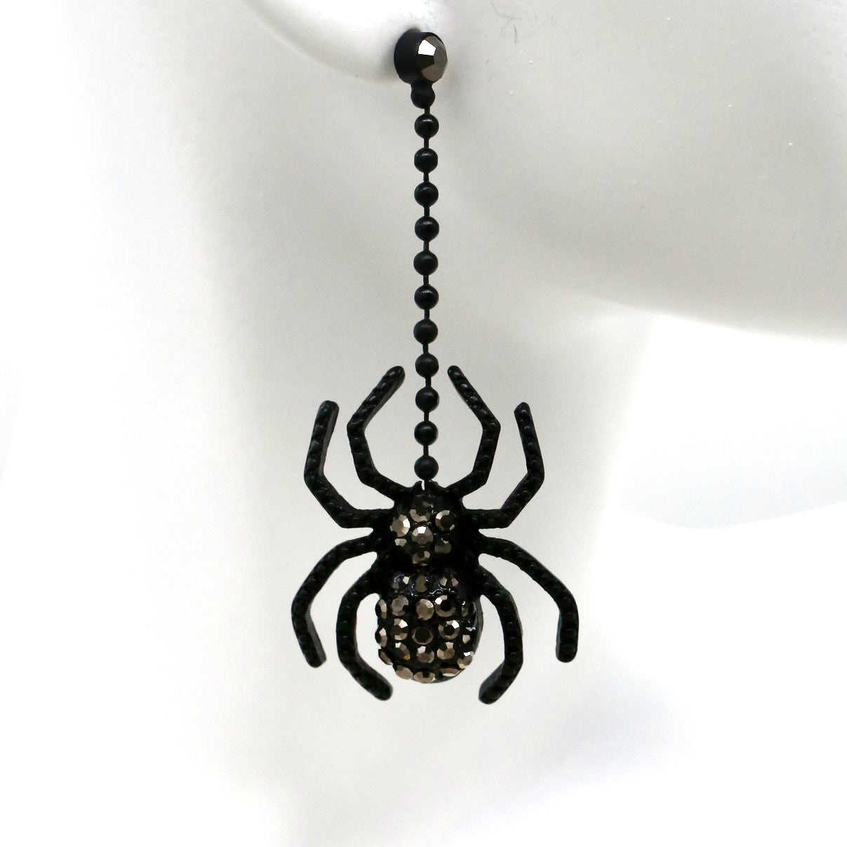 Wholesale  Halloween diamond spider long earrings