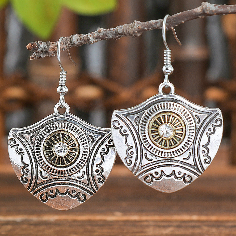 Wholesale Alloy Ethnic Bohemian Earrings Vintage Distressed Style Jewelry for Everyday Wear