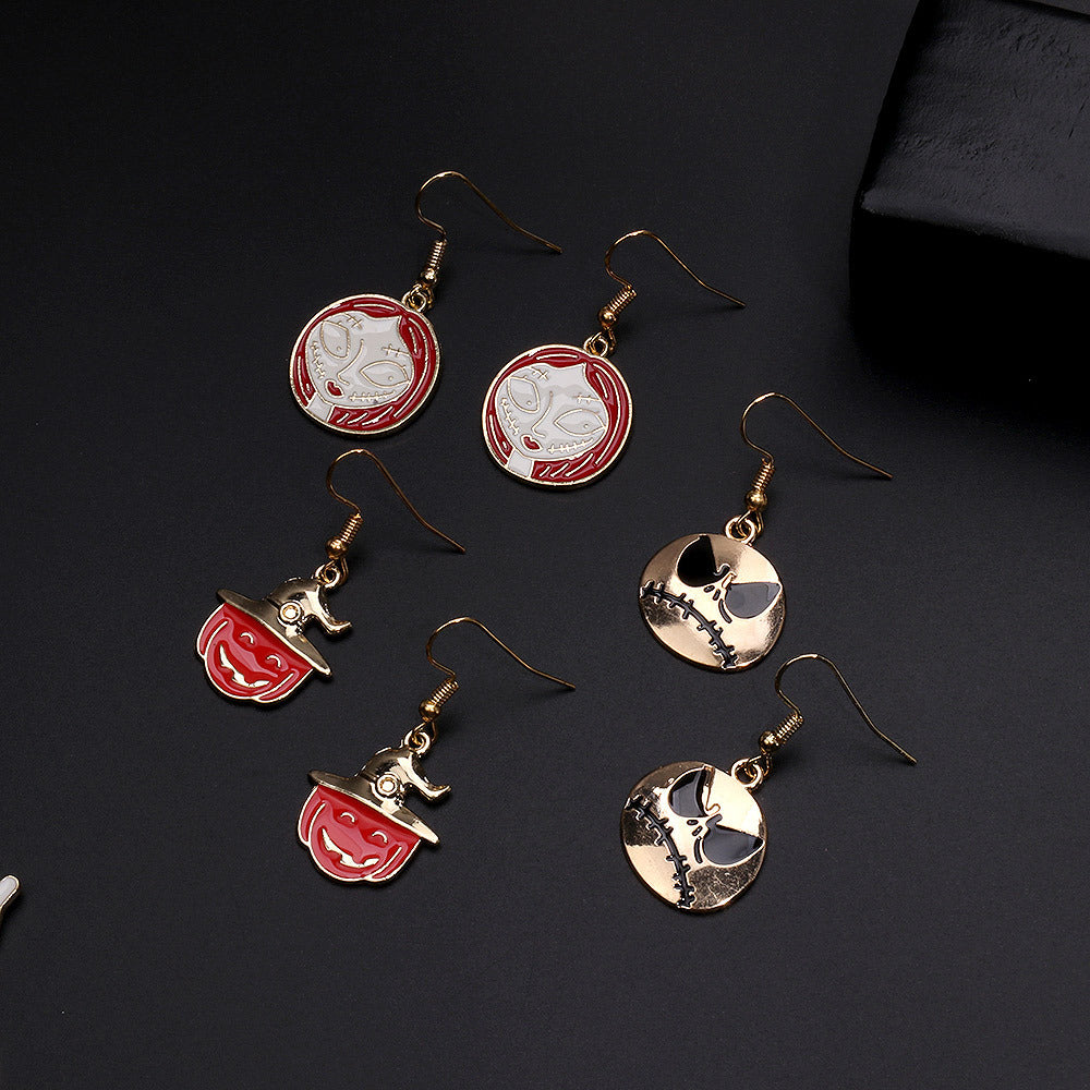 Wholesale  Pumpkin Alloy Earrings
