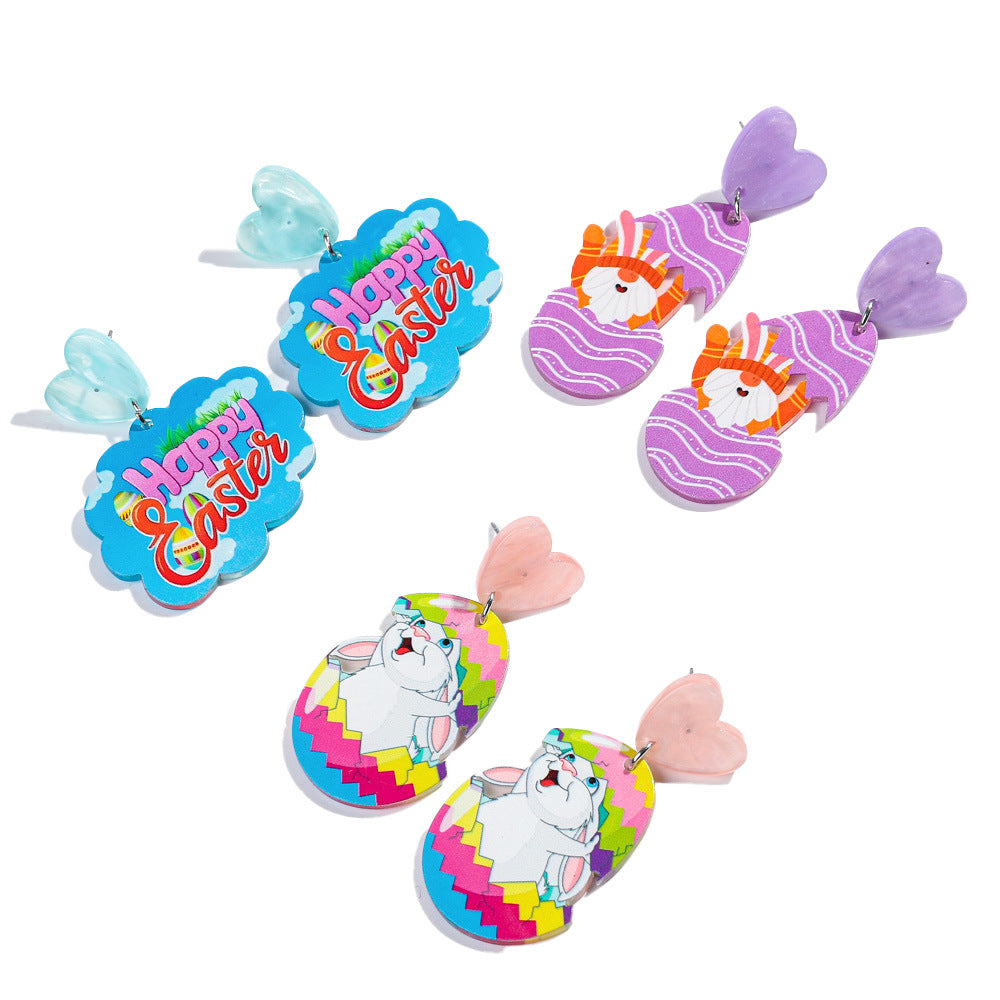 Wholesale Easter Love Bunny Surprise Party Earrings