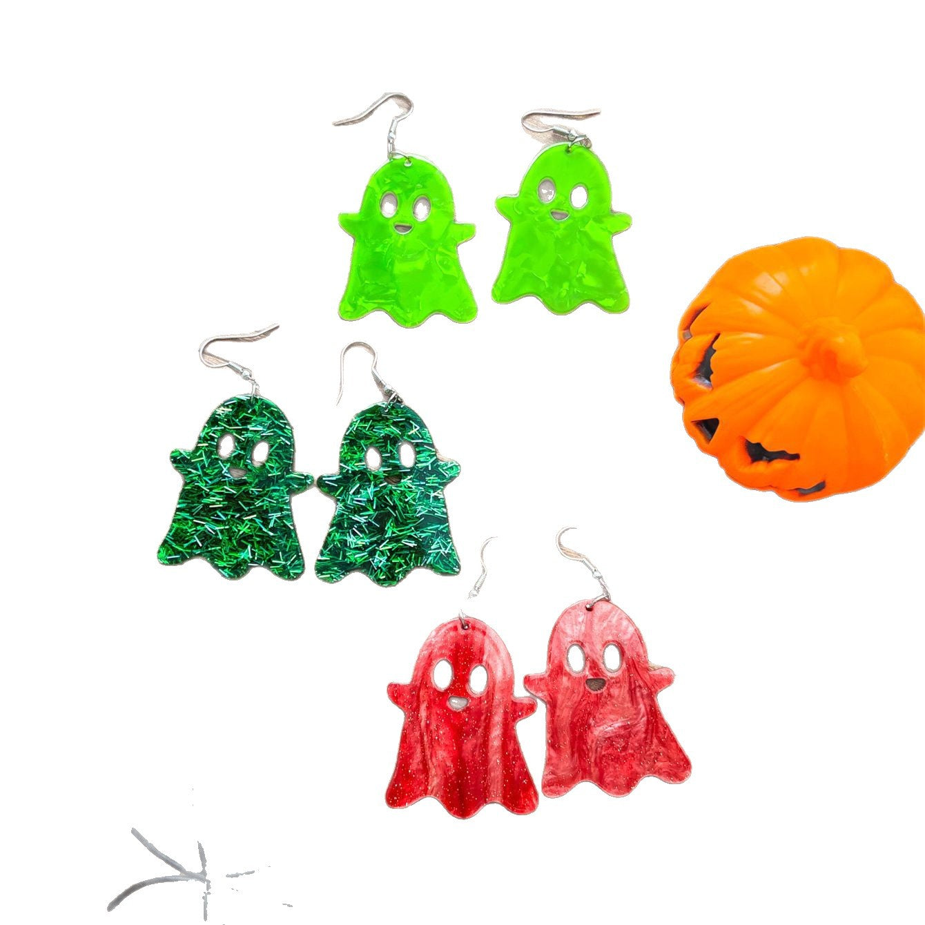 Wholesale Halloween Acrylic  Ghost Earrings