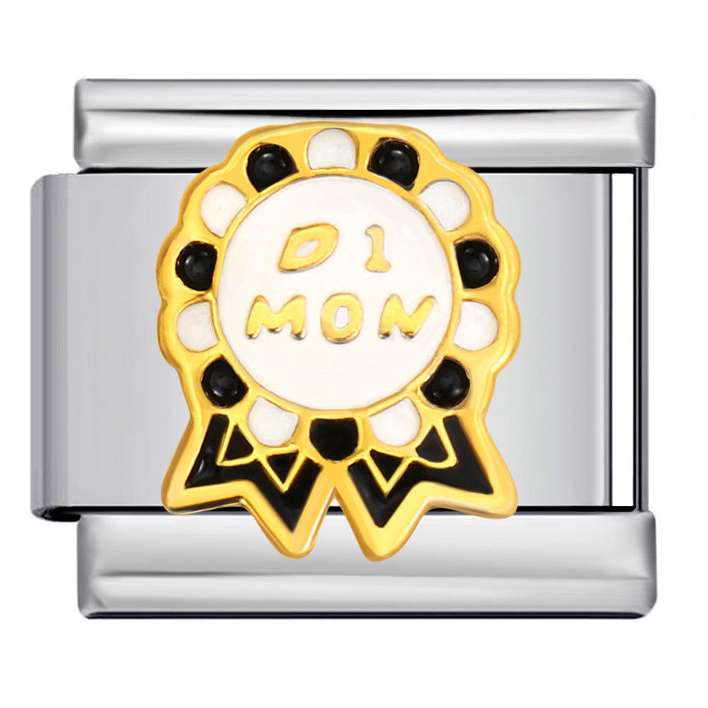 Wholesale Italian Charm Bracelet 9mm DIY Splicing Removable Student Graduation Pattern Stainless Steel Composable Bracelet