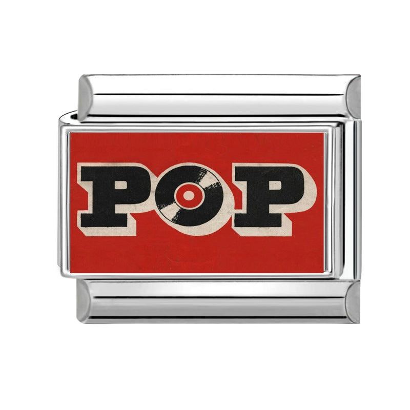 Wholesale 9mm Italian Charm Starter Bracelets DIY Red Evil Eye Stainless Steel Composable Bracelet