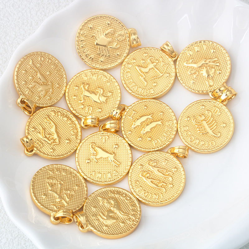 Wholesale Stainless Steel Gold Twelve Contion Pendant