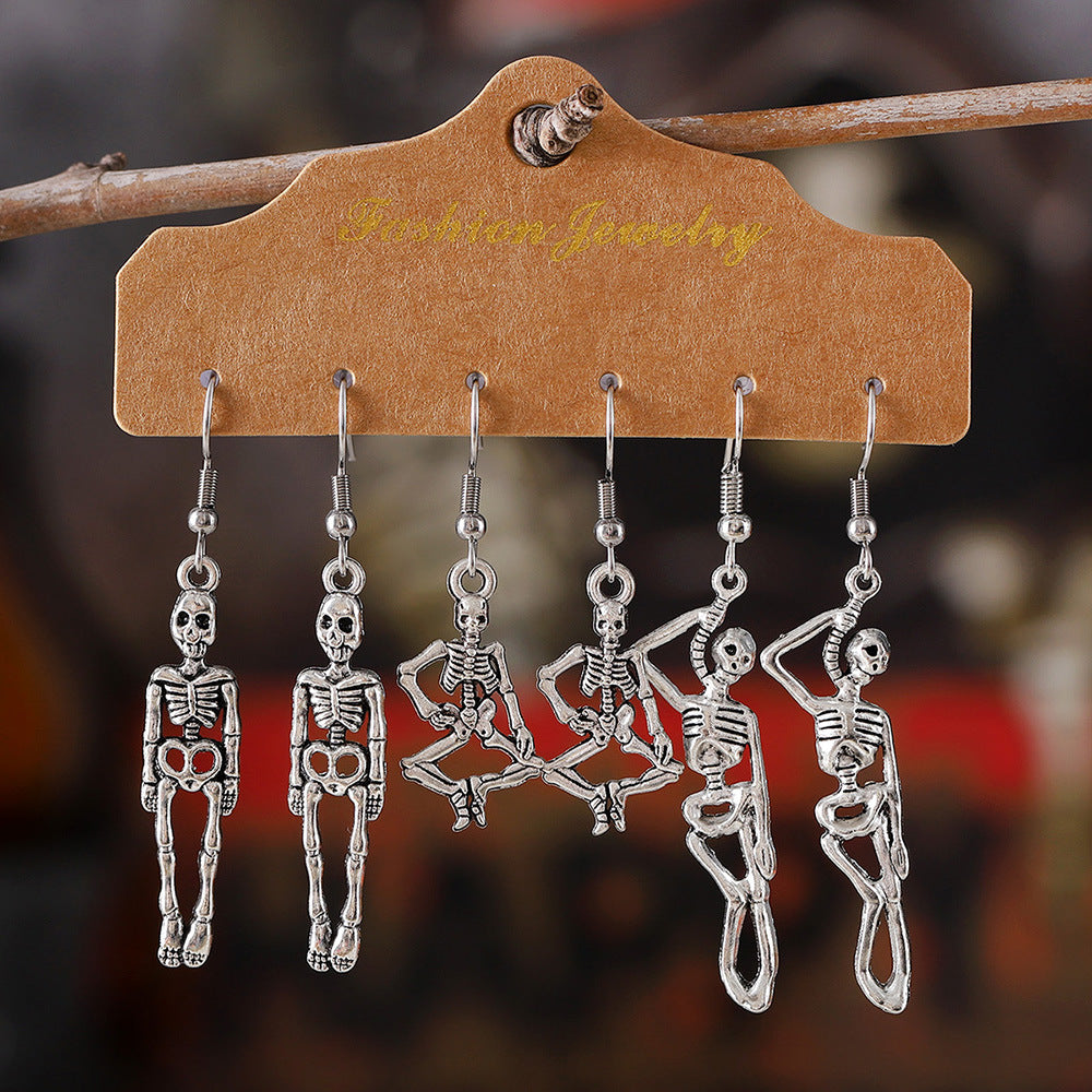 Wholesale  series skull face earrings set