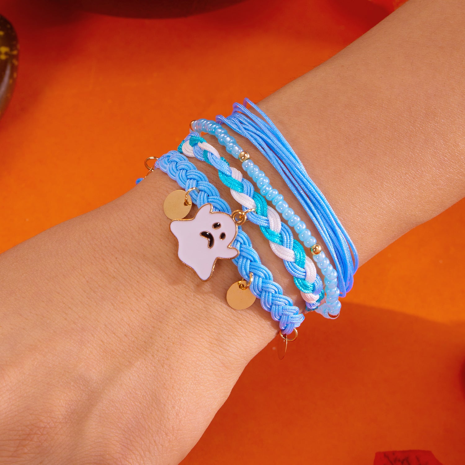 Großhandel Bohemian Bunte Reisperlen Halloween -Armband