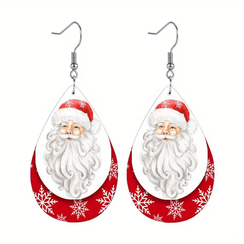 Boucles d'oreilles d'arbre de Noël naines de Santa en gros