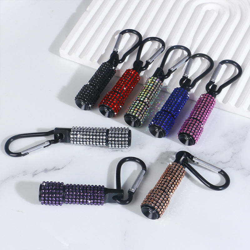 Wholesale Diamond Mini Flashlight Keychain ACC-KC-RuiJie008
