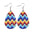 Wholesale Western Style Ethnic Totem Pattern Striped Leather Drop Shape  Earrings