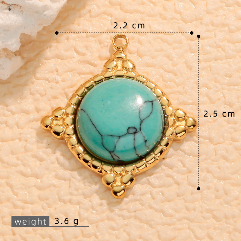 Wholesale Bohemian Natural Stone Necklace Pendant