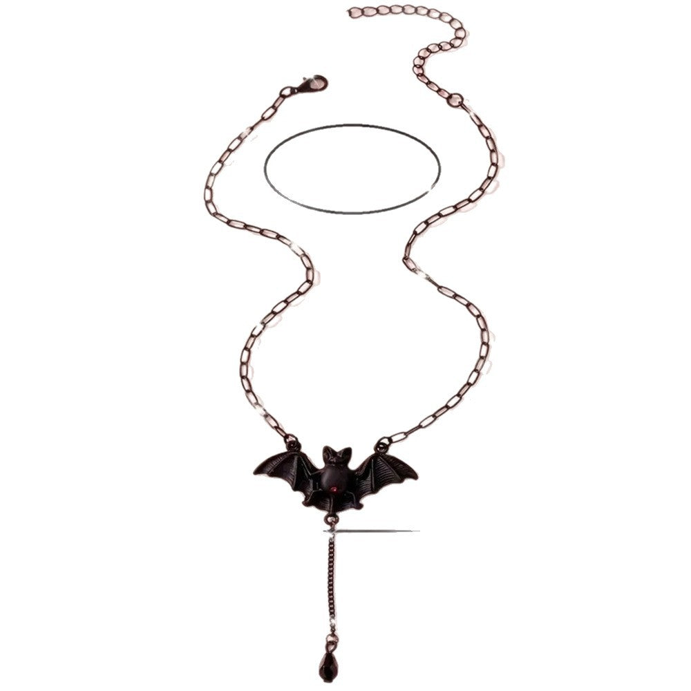 Wholesale Gothic Vampire Bat Red Crystal Choker Necklace  Party Jewelry Accessory