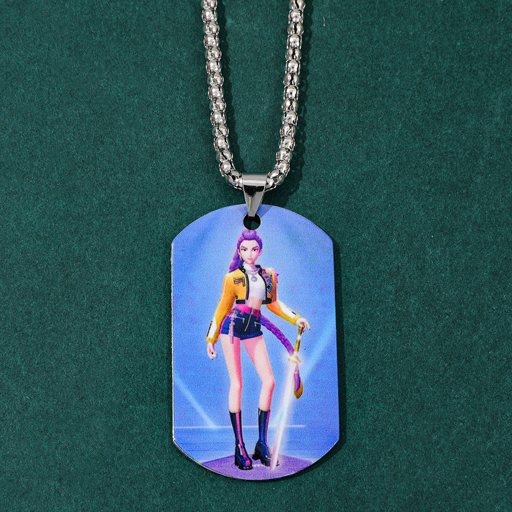 Wholesale KPOP  stainless steel dog tag pendan  Necklace ACCVIP