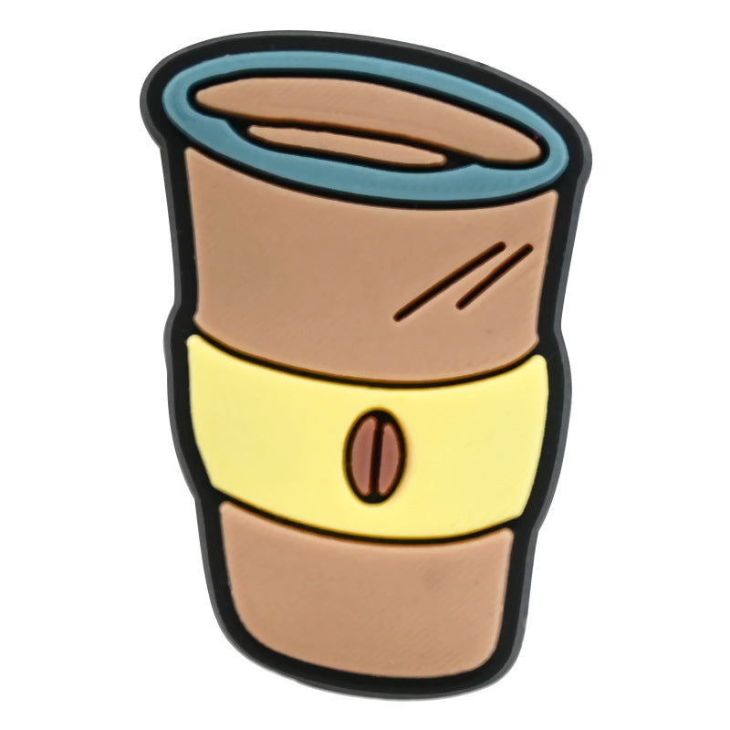 Wholesale Random 100pcs Cartoon Tableware Cups PVC Soft Rubber Shoe Buckle Decoration ACC-SC-RYY060