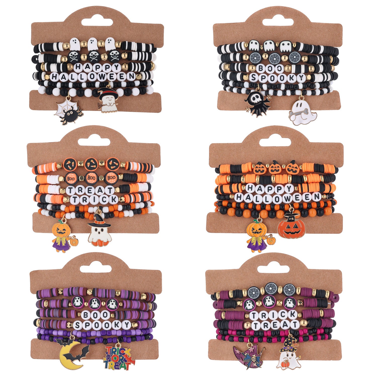 Wholesale European American Style  Soft Clay Bracelet Set,  Handmade Fashion Accessory