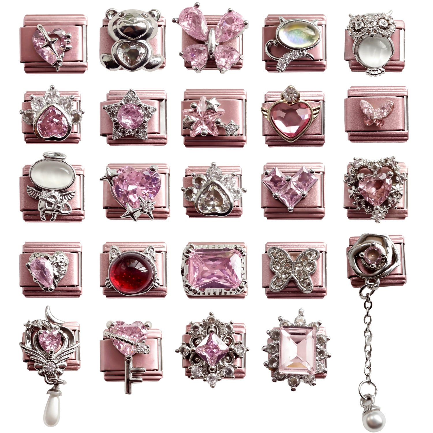 Wholesale Baroque Heart Shape Stainless Steel Charm Bracelet with Wing Motif DIY Fashion Accessory