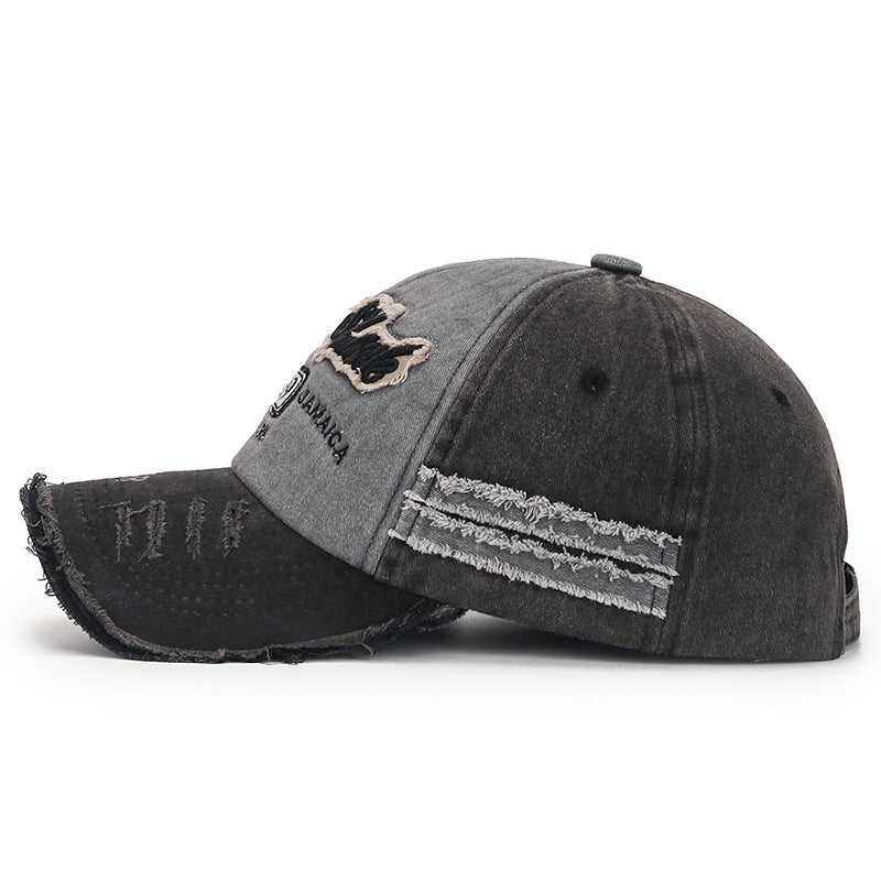 Wholesale Ripped Washed Distressed Embroidered Baseball Cap Hat ACC-HT-ChenGuan006