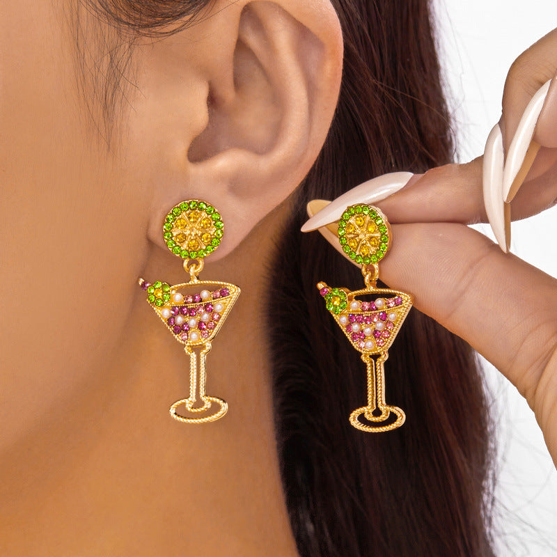 Wholesale Pearl Goblet Earrings - Electroplated Zinc Alloy Chic Jewelry Accessory for Women