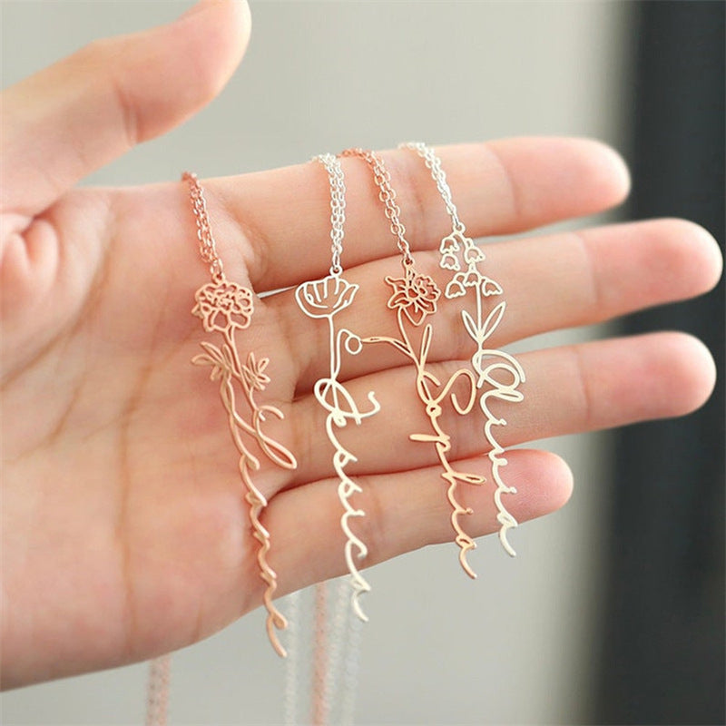 Wholesale DIY Letter Name Stainless Steel Necklace