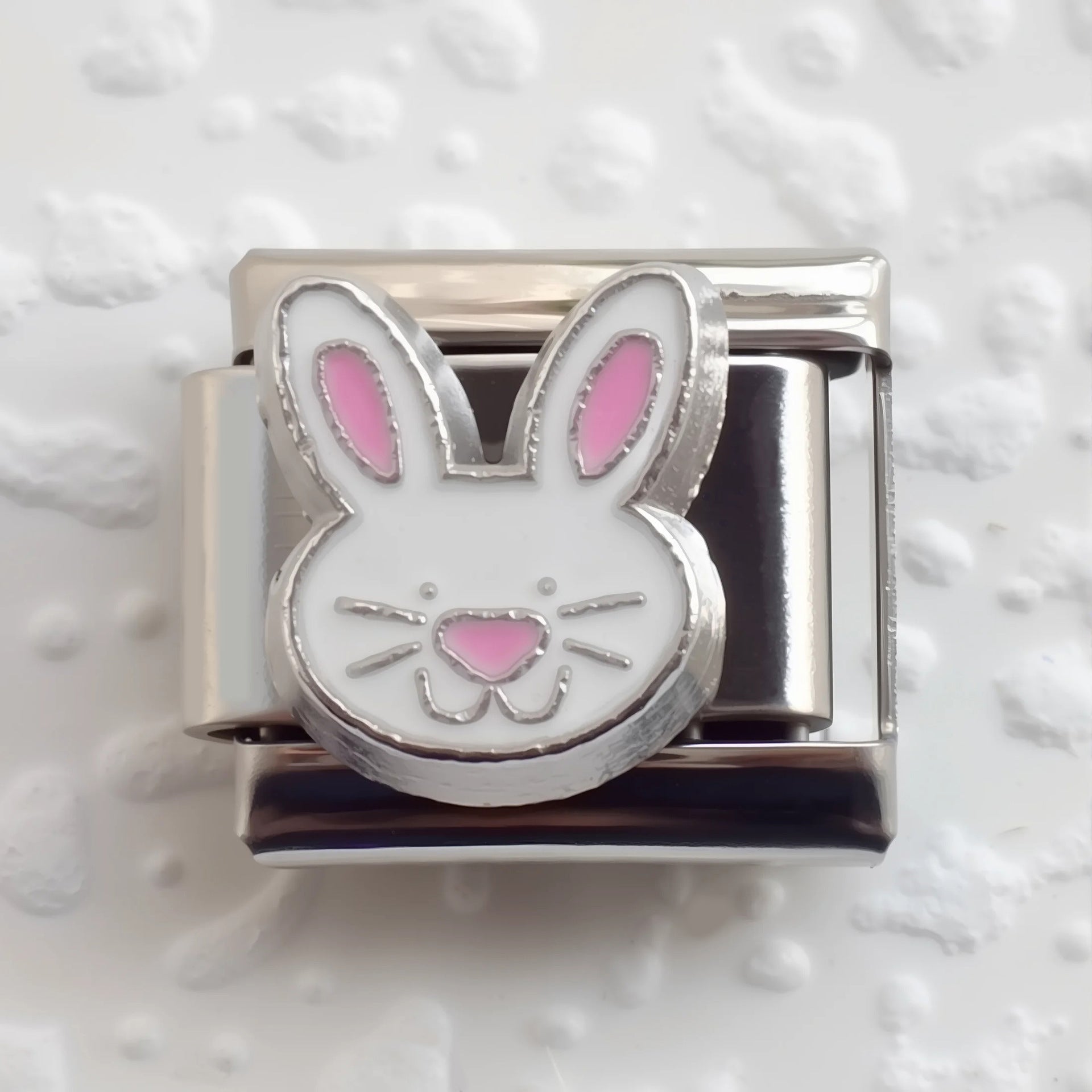 Wholesale 5pcs Italian Charm Bracelet 9mm DIY Splicing Easter Egg Rabbit Stainless Steel Composable Bracelet