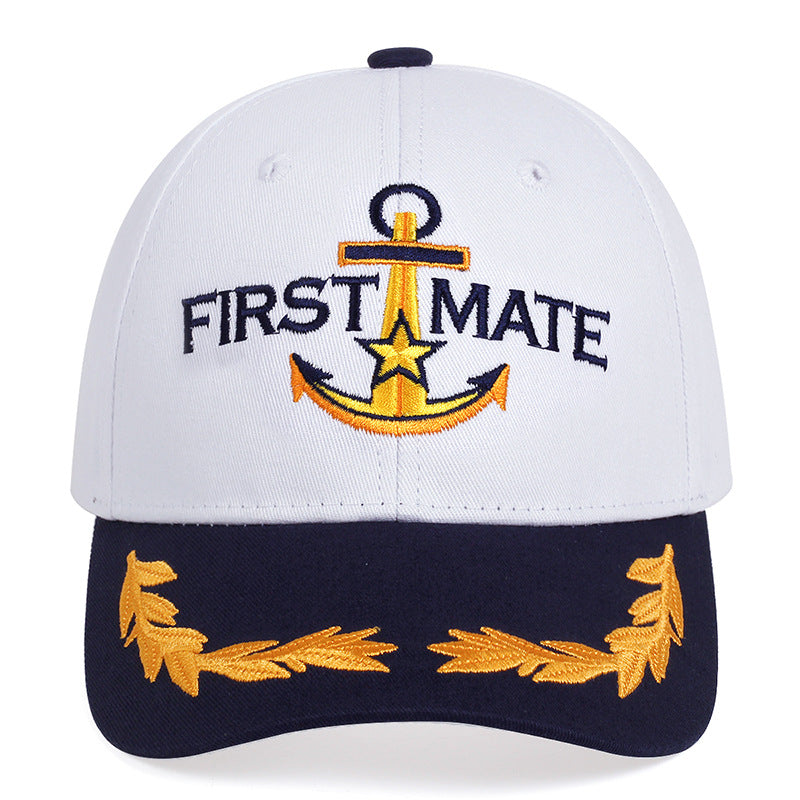 Wholesale White american Style Navy Hat  Baseball Cap