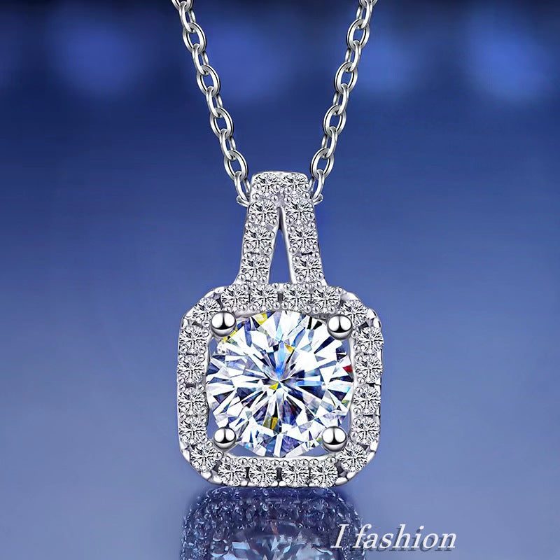 Wholesale Moissanite Sugar Cube  Rhinestones Adjustable Jewelry Set