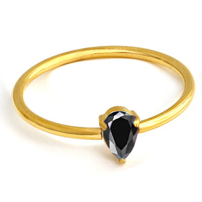 Wholesale 2PCS Steel Titanium Zircon Ring