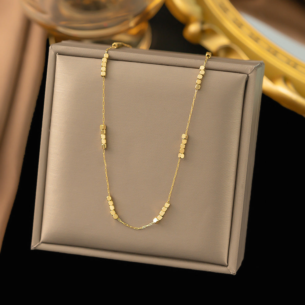 Wholesale Titanium Steel Necklace Light Luxury Love Necklace ACC-NE-Qinji002