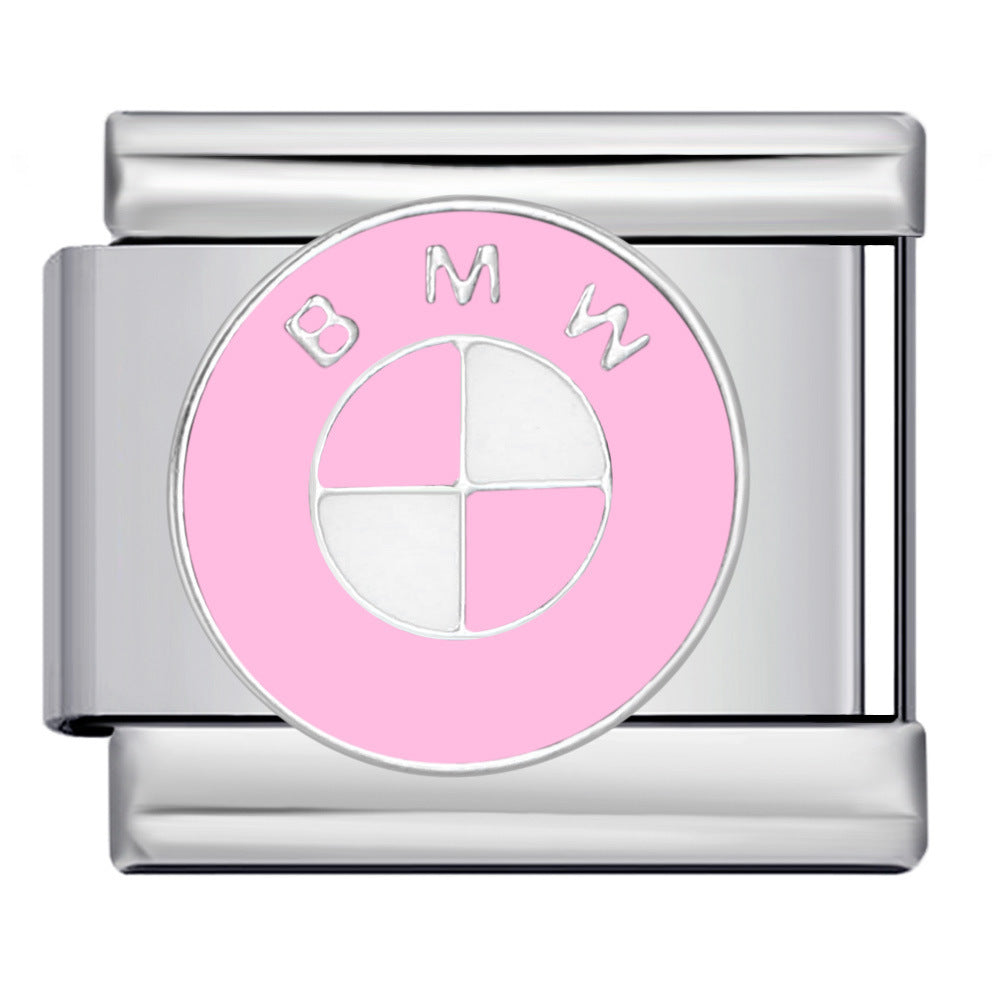 Wholesale Italian Charm Bracelet 9mm DIY Car Logo Series   Creative Stainless Steel Composable Bracelet