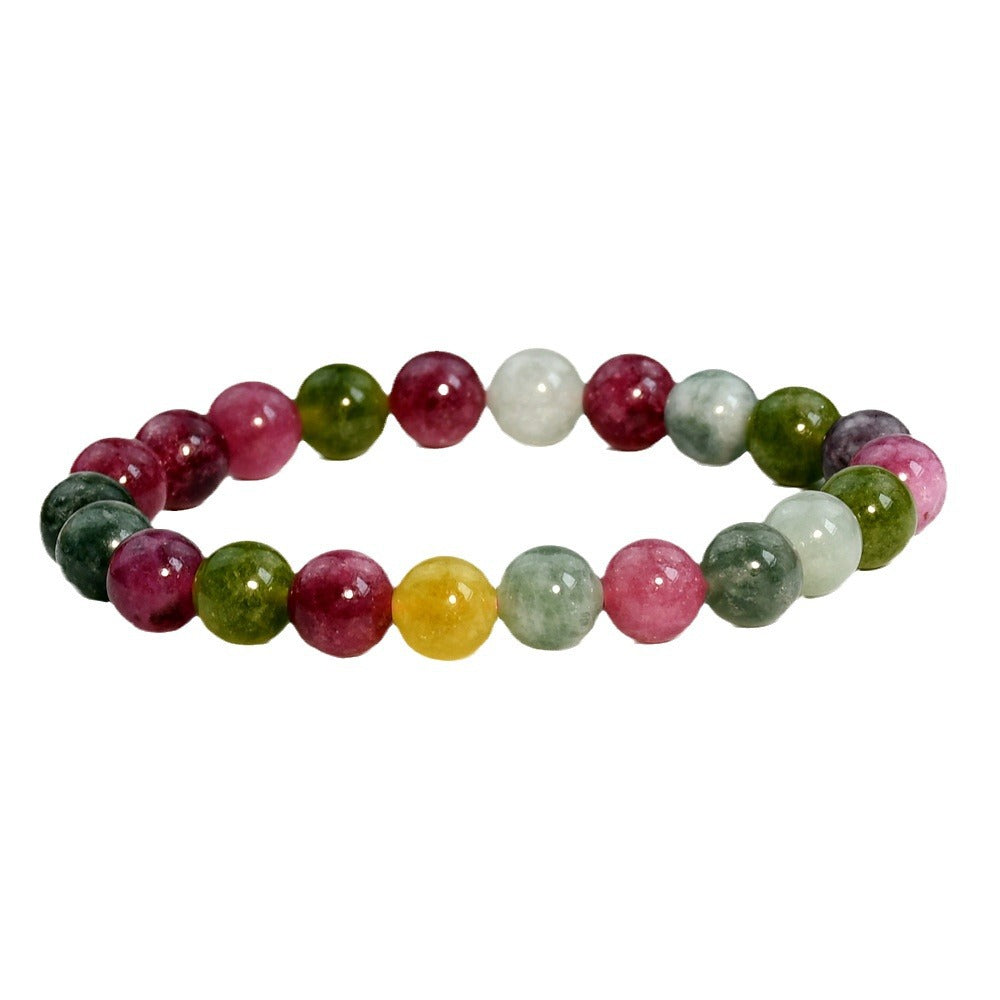 Wholesale New Chinese Style Natural Tourmaline Beaded Bracelet for Women,  Fashion Jewelry Accessory Gift