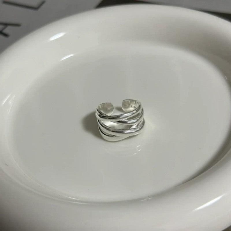 Wholesale Plain Circle Cream Flower Ring Retro Open Adjustable Ring ACC-RS-YaoFeng013