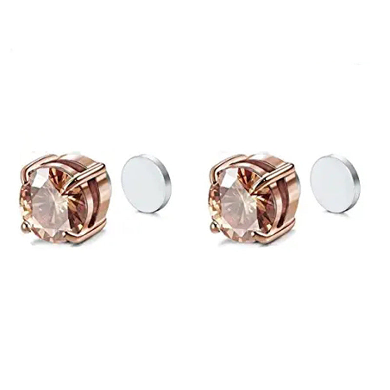 Wholesale 2pcs Zircon Earrings Magnet Ear Clip Earrings ACC-ES-LR004