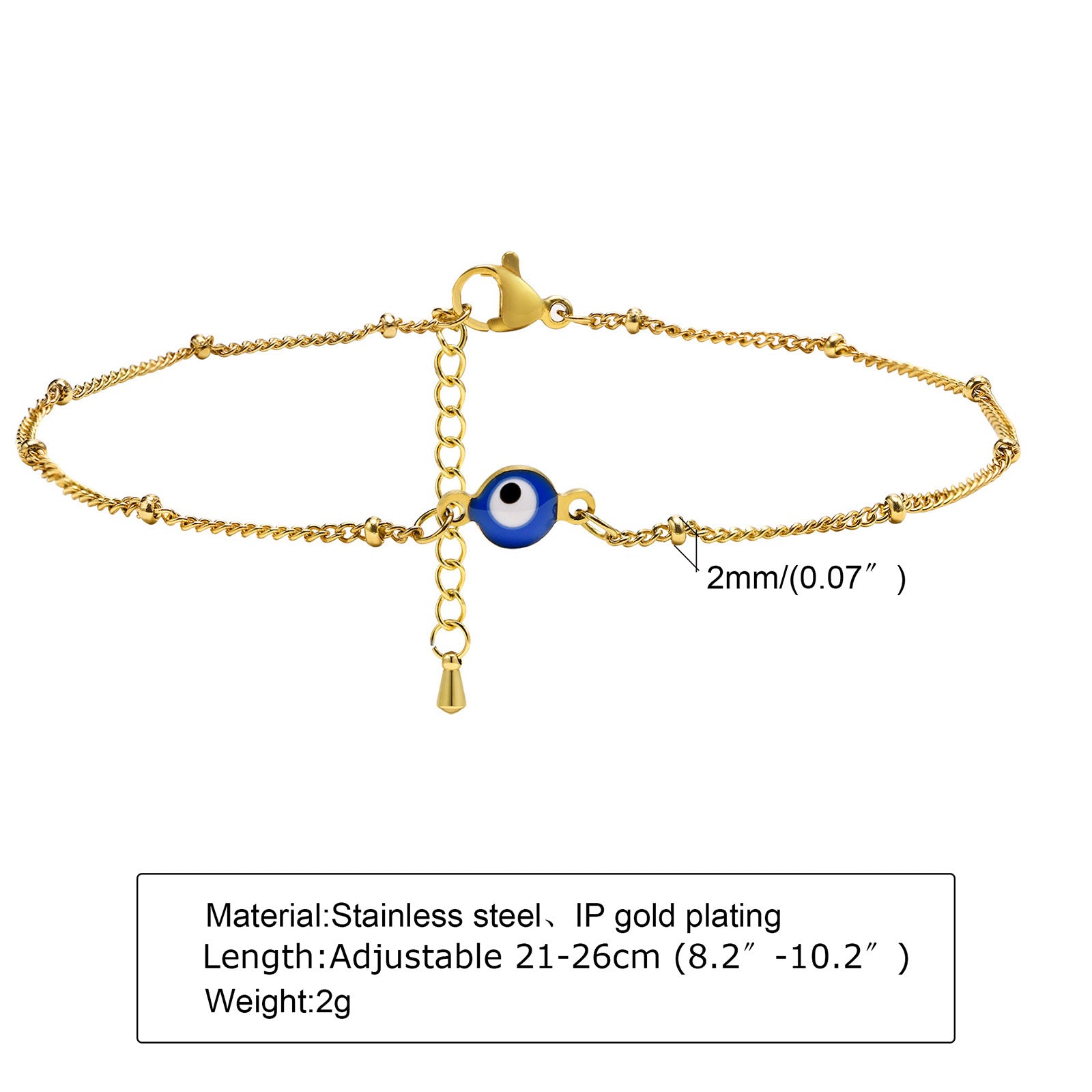 Wholesale Stainless Steel Geometric Anklet For Women Beach Style Fashion Jewelry Accessory