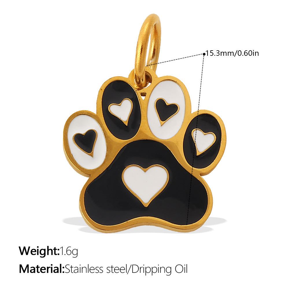 Wholesale Cute Cartoon Dog Paw Print Pendant Charms