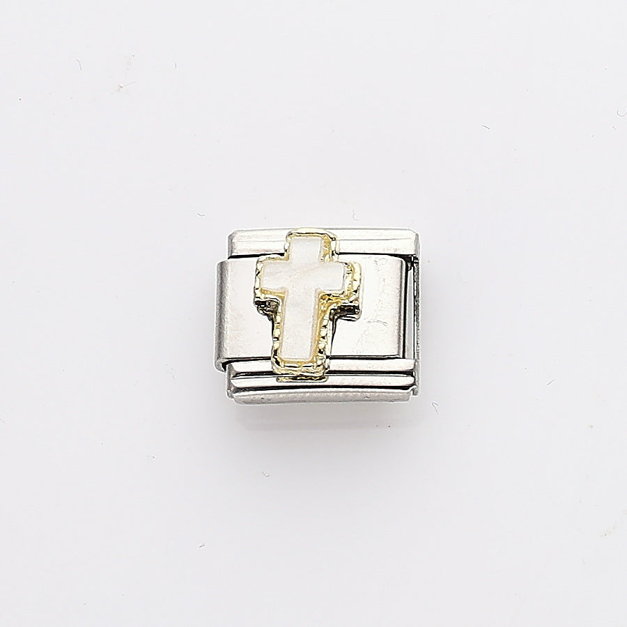 Wholesale 10pcs Italian Charm Bracelet 9mm DIY Splicing Colorful Stars and Moon Series Stainless Steel Composable Bracelet