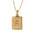 Wholesale  18K gold square brand stainless steel letter pendant necklace