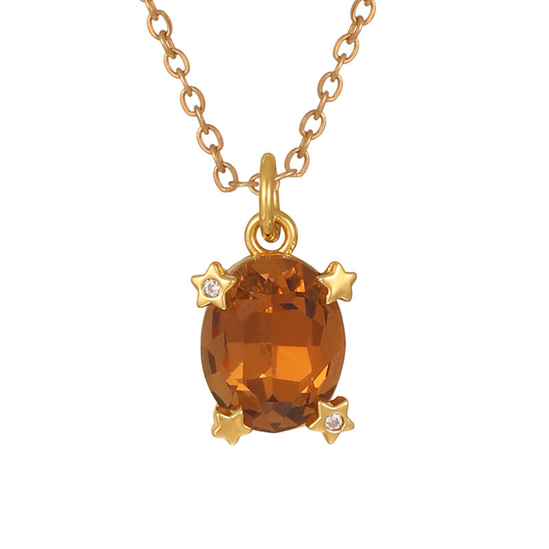 Wholesale Water Drop Zircon December Birthstone Necklace