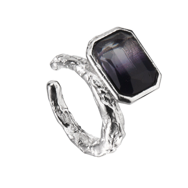 Wholesale S925 Sterling Silver Colored Tourmaline Sugar Cube Ear Clips ACC-ES-YWE005