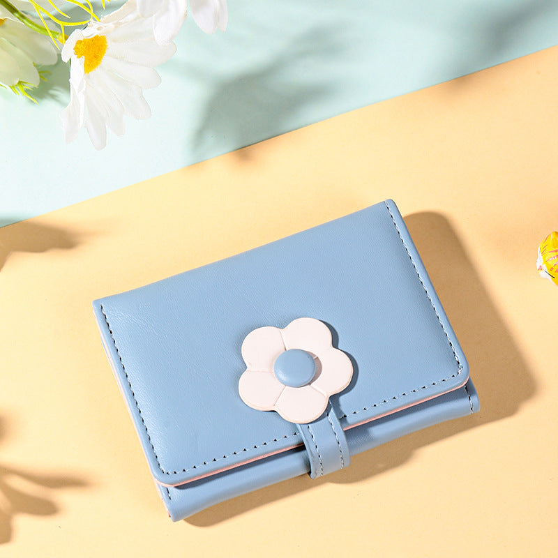 Wholesale short cute small flower wallet